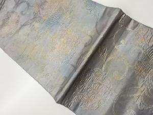 ふくれ織花唐草模様織出し名古屋帯